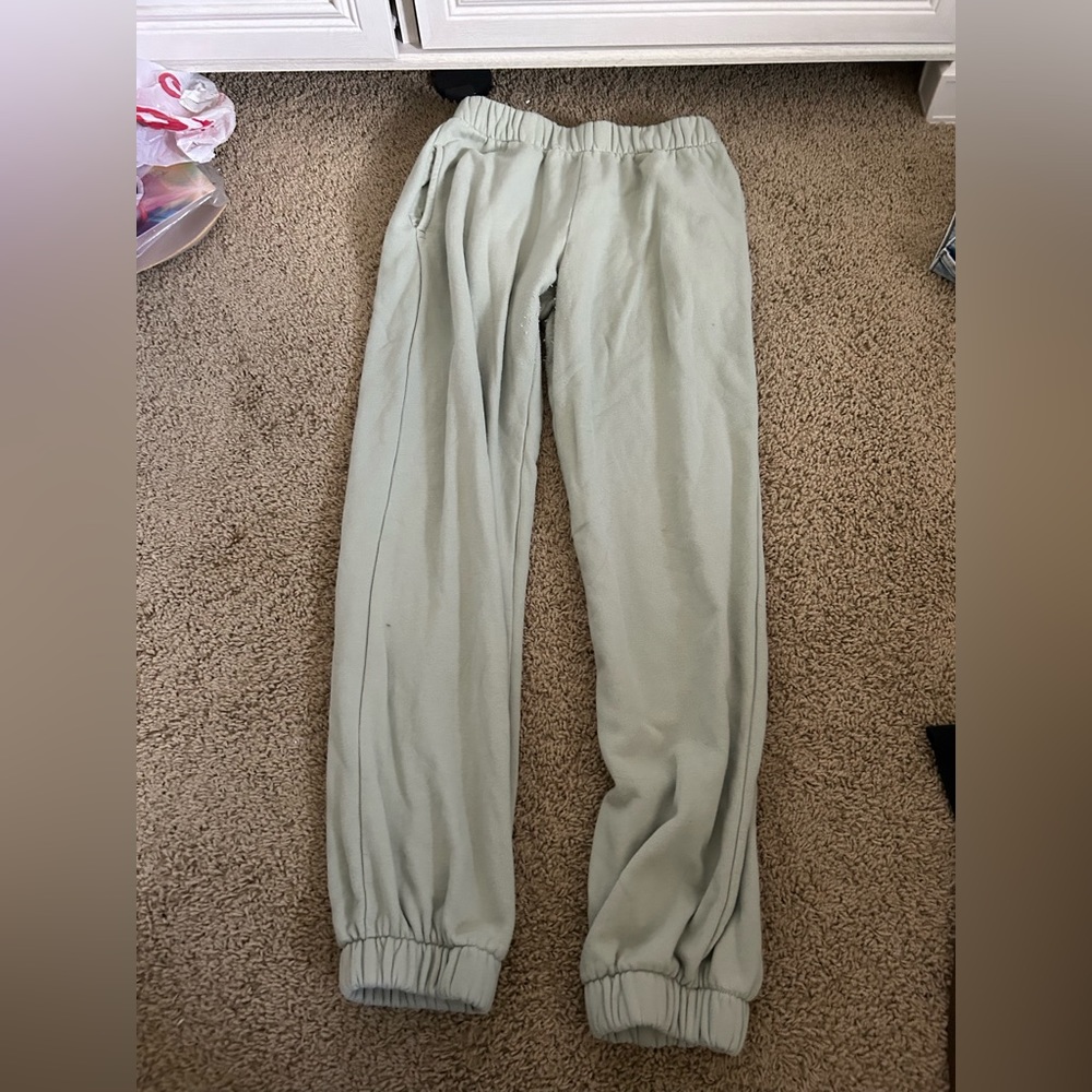 light green rosa sweats